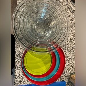 Pyrex Mixing Bowls, Glass, 8-Piece